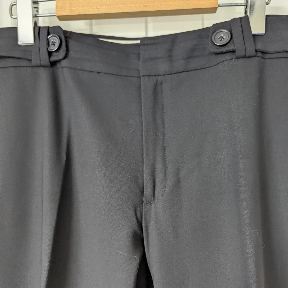 Banana Republic Black Virgin Wool Lined Black Trousers Size 14 - Picture 4 of 10